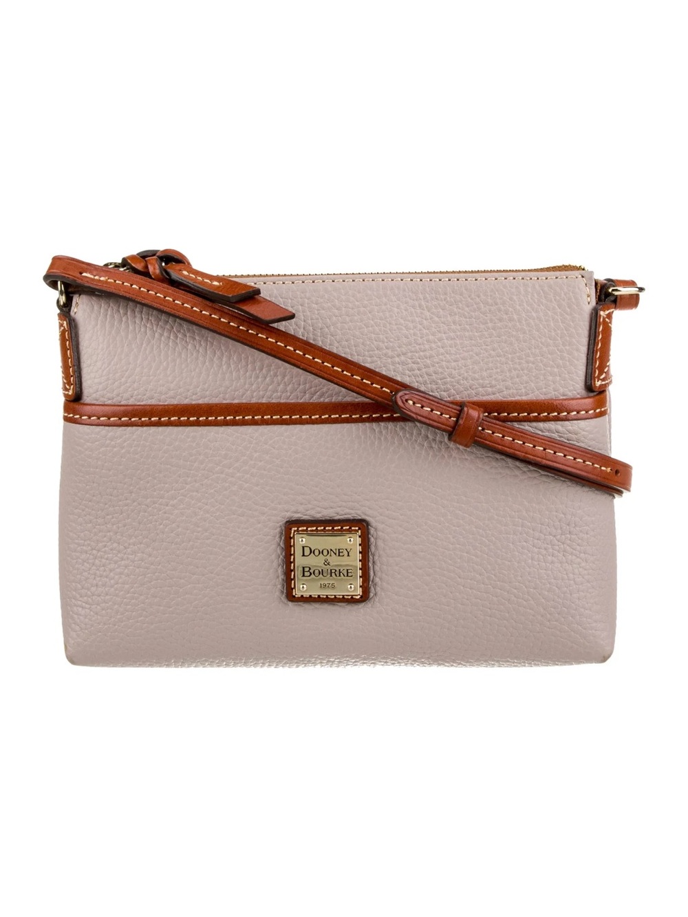 Dooney & Bourke elephant grey Crossbody Bag with Gold Accents